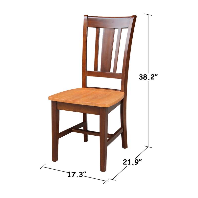 International Concepts Solid Wood San Remo Splatback Chairs - Set of 2