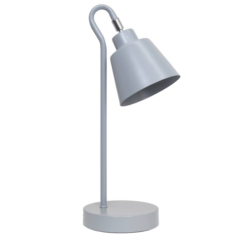 Desk Lamp with Looped arm and Adjustable Cone Shade - 16" - Gray