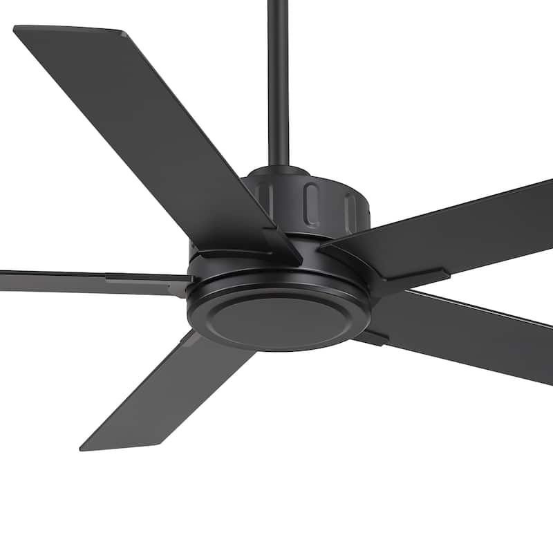 56-Inch Matte Black Ceiling Fan with Remote Control,DC Motor, 6-Speed Reversible Indoor Ceiling Fan with Dual-Finish Blades