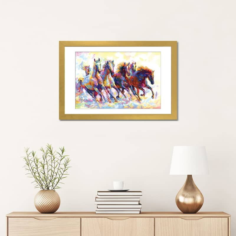 iCanvas "Wild Horses Running" by Leon Devenice