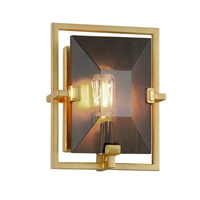 Prism 1-light Gold Leaf Rectangular Wall Sconce