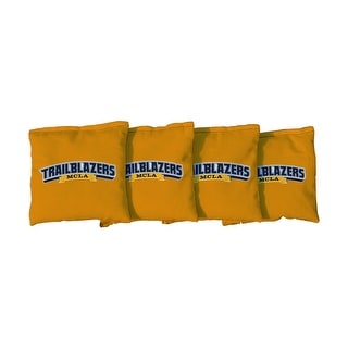 Massachusetts College of Liberal Arts Trailblazers Gold Cornhole Bags