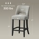 preview thumbnail 37 of 59, Upholstered Counter Height Bar Stools with wood legs for Kitchen Island Dining Room