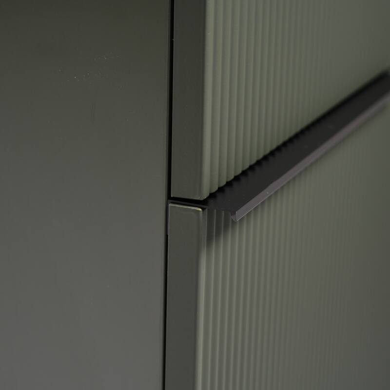 Roomfitters 30" Bathroom Vanity with Ceramic Sink, Full-Extension Soft-Close storage units and Fluted Design