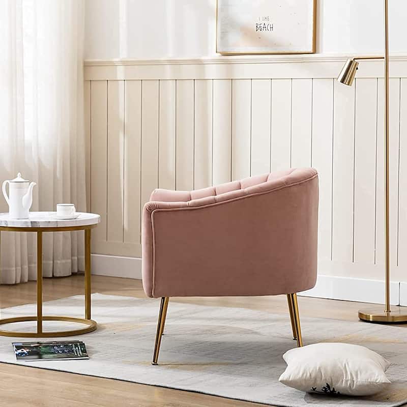 SEYNAR Velvet Upholstered Accent Chair and Loveseat Set