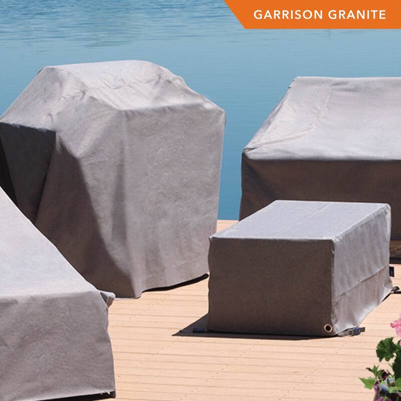 Modern Leisure® Garrison Patio Loveseat Cover, Waterproof, Large, 76"L x 38"W x 38.25"H, Granite
