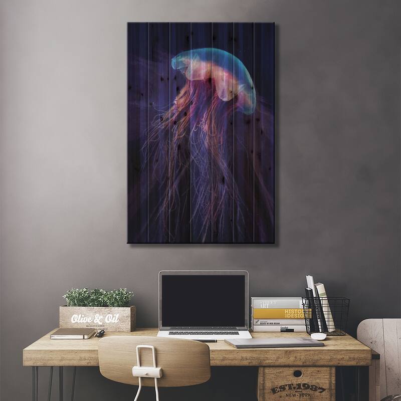 Gelatinous II Print On Wood by Steve Hunziker - Multi-Color