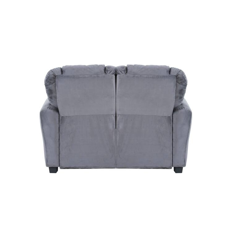 Kids Recliner Loveseat - Toddler Reclining Chair for Ages 3-5 with Cup Holders, Push-Back Recline, and Adjustable Footrest
