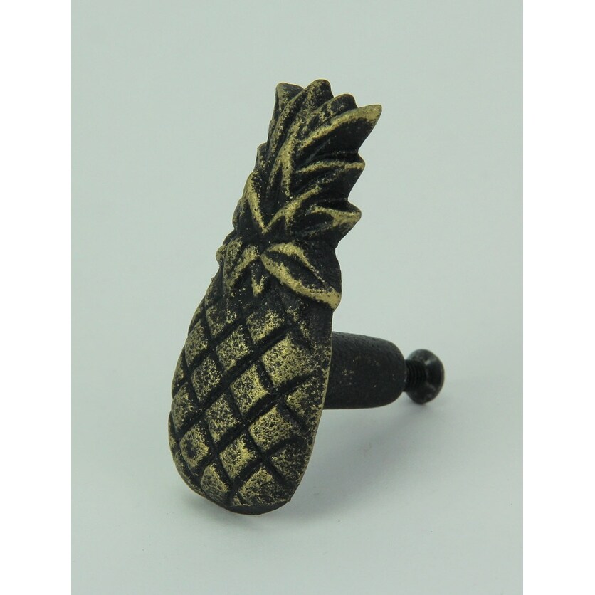 Shop Set Of 12 Distressed Antique Brass Finish Cast Iron Pineapple