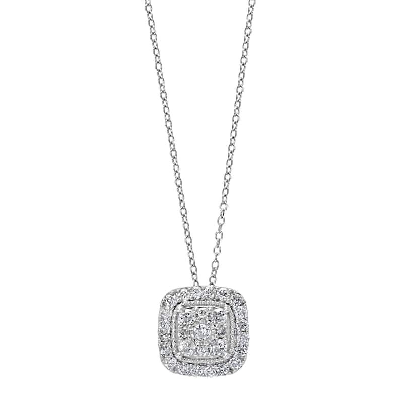 EFFY 925 Silver Diamond Pendant Necklace