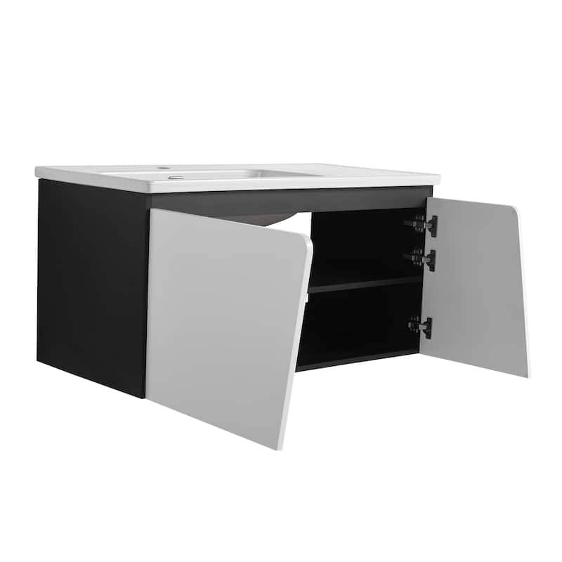 Topcraft Wall-Mounted Bathroom Vanity With Sink