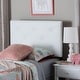 preview thumbnail 10 of 10, Taylor & Olive Founders Faux Leather Upholstered Headboard White