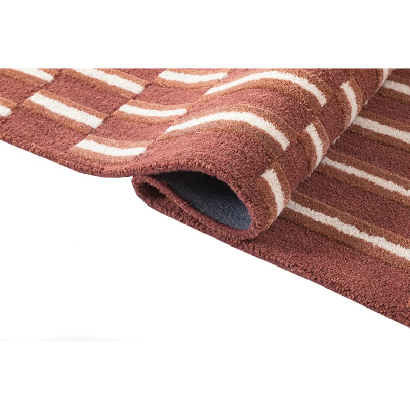 Terra by Obeetee Retro Willa Rust Rug