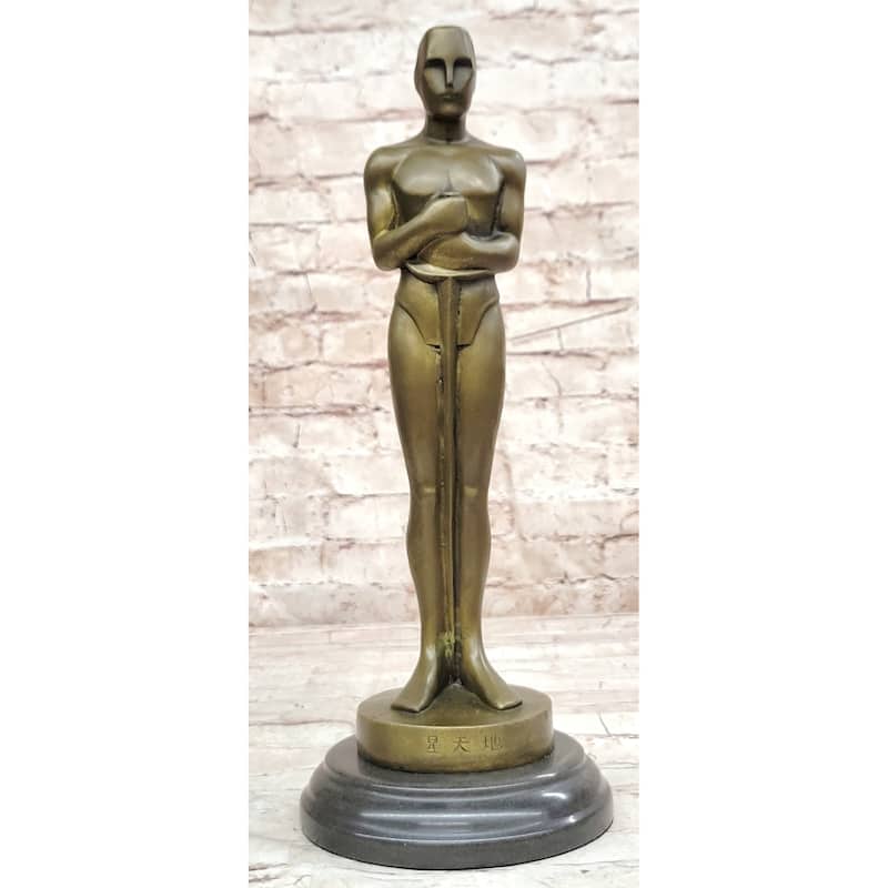 Real Bronze Statue Metal Academy Awards Oscar Trophy Movie Memorabilia