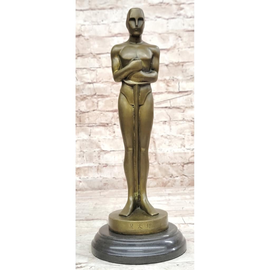 Real Bronze Statue Metal Academy Awards Oscar Trophy Movie Memorabilia