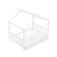 preview thumbnail 9 of 16, Full Size Metal House Platform Bed with Two Drawers,Headboard and Footboard,Roof Design