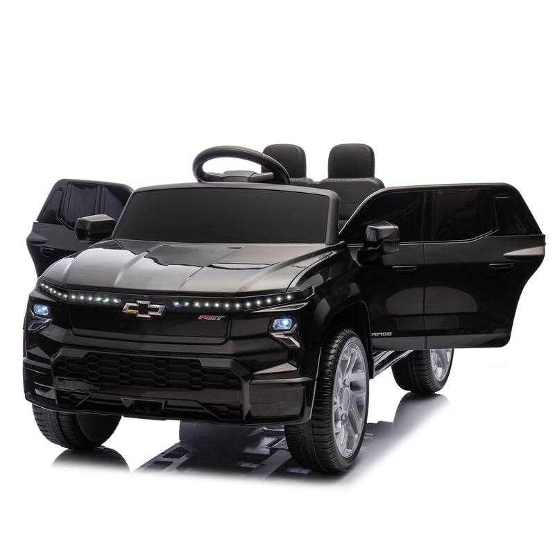 24V Licensed Chevrolet Silverado Kids Ride-On Car with Remote Control, Bluetooth, LED Lights, MP3 鈥?For Ages 2-5