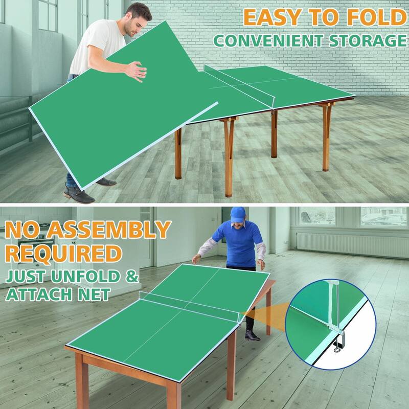 Foldable Ping Pong Conversion Top with Net & Post Included