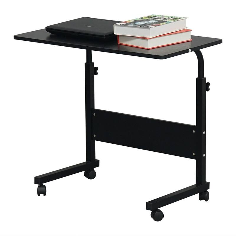 Porch & Den May Chipboard and Steel Computer Side Table - Black