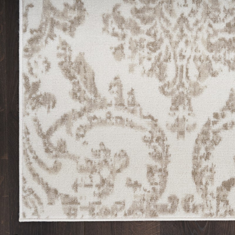 Foyu Power Loomed Distressed Abstract Stain Resistant Area Rug By HomeRoots - 87' X '27' X '0.5