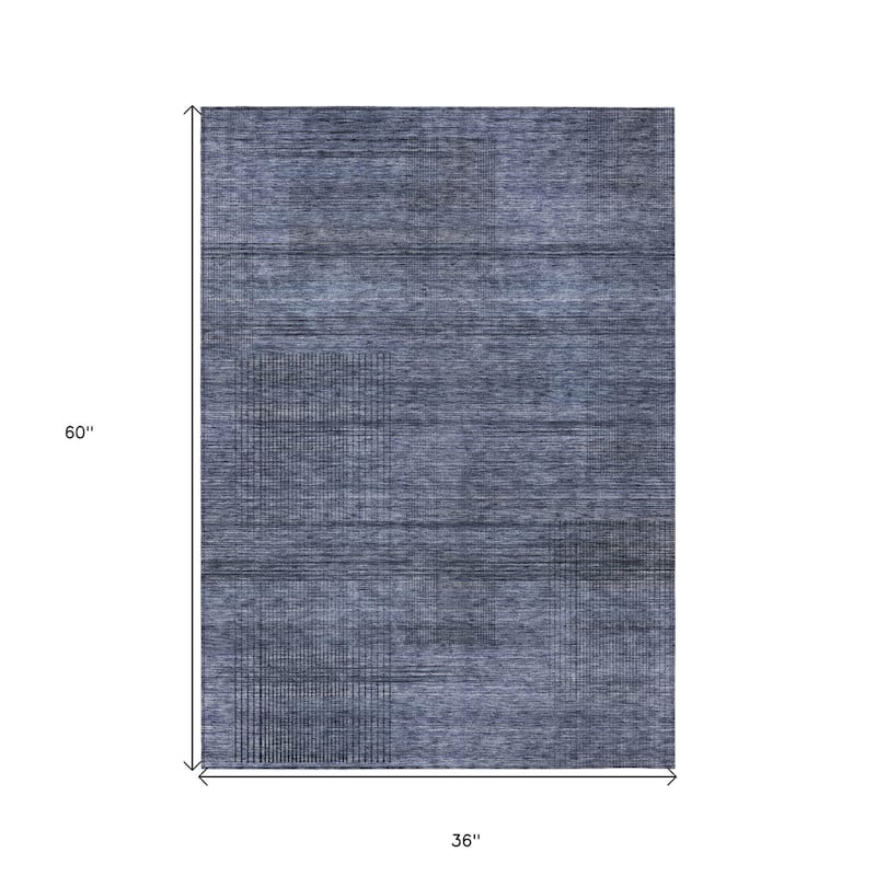 HomeRoots Striped Transitional Rectangle Outdoor Rug