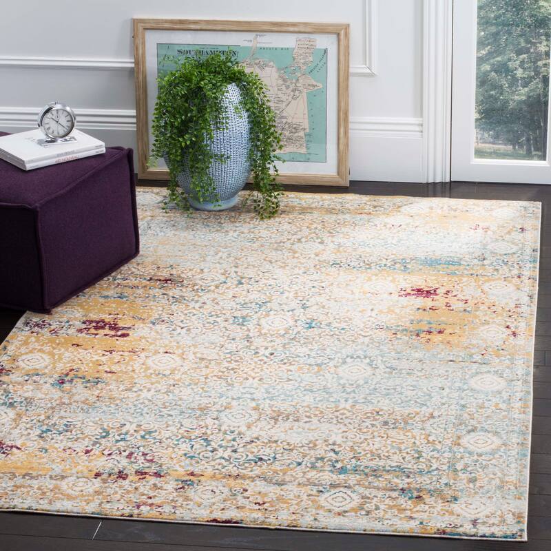 SAFAVIEH Aria Anet Vintage Boho Oriental Rug - 4' x 6' - Yellow/Cream