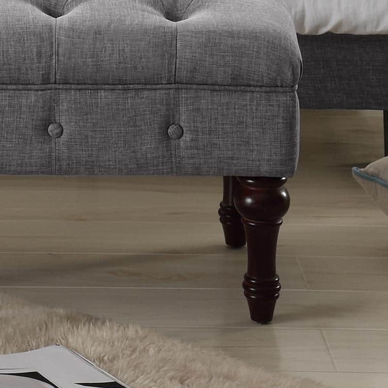 Rosevera Laguerre Tufted Upholstered Ottoman Bench, Bedroom Bench
