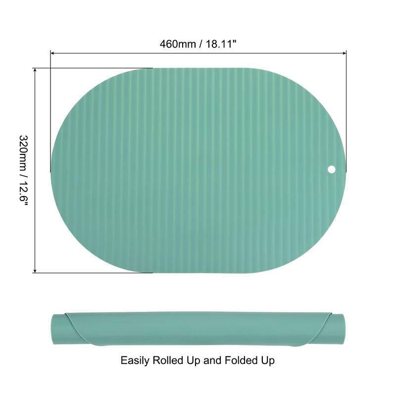 Silicone Dish Drying Mat, 1 PCS Flexible Heat-resistant Silicone Mat - Green