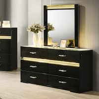 black and yellow mini dress Laurelin Black Dresser and Mirror  Lifestyle Furniture
