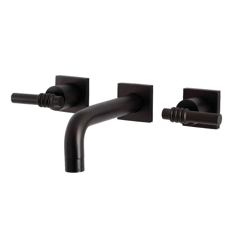 Kingston Brass Milano Two-Handle 3-Hole Wall Mount Bathroom Faucet