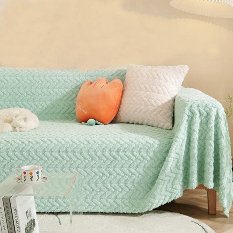 Sofa Slipcover Stretch Couch Cover Stylish Cushion Sofa Cover 51 D x 70 W Yellow 2