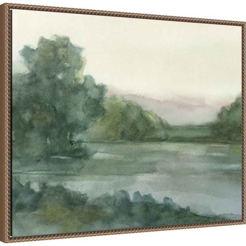 Mauve Mountain View No. 1 by Ethan Harper Framed Canvas Wall Art Print