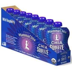 Mamma Chia Wild Raspberry Organic Vitality Snack - Case of 16 - 3.5 oz.