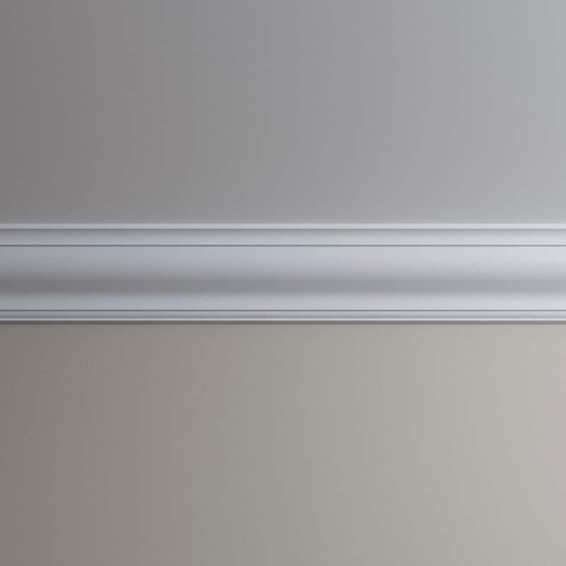 1"H x 1"P x 1 1/2"F x 96"L Morris Crown Moulding - 1-Pack