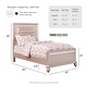 preview thumbnail 12 of 11, Silver Orchid Gibson Transitional Faux Leather Padded Mirror Trim Panel Kid Bed