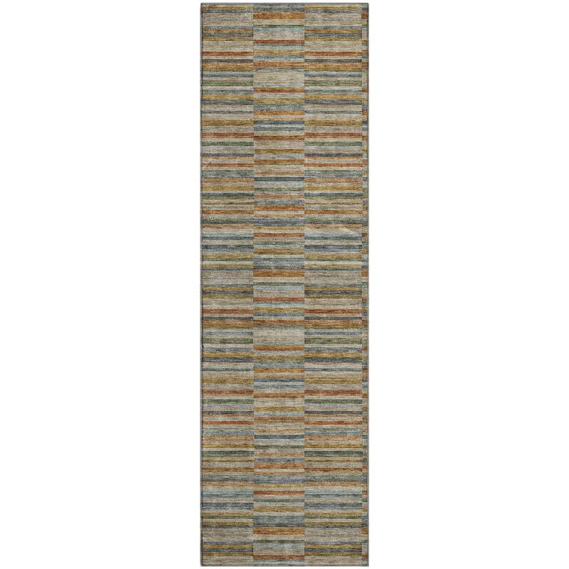 Premium Washable Super Soft Geo Stripe Mayfield Rug