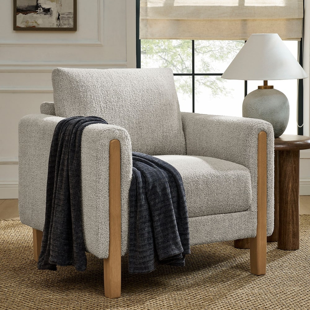 Hawken Boucle Fabric Accent Armchair
