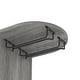 preview thumbnail 9 of 10, DH BASIC Transitional Vintage Grey Oak 6-Open Shelf Bar Table with Wine Storage by Denhour