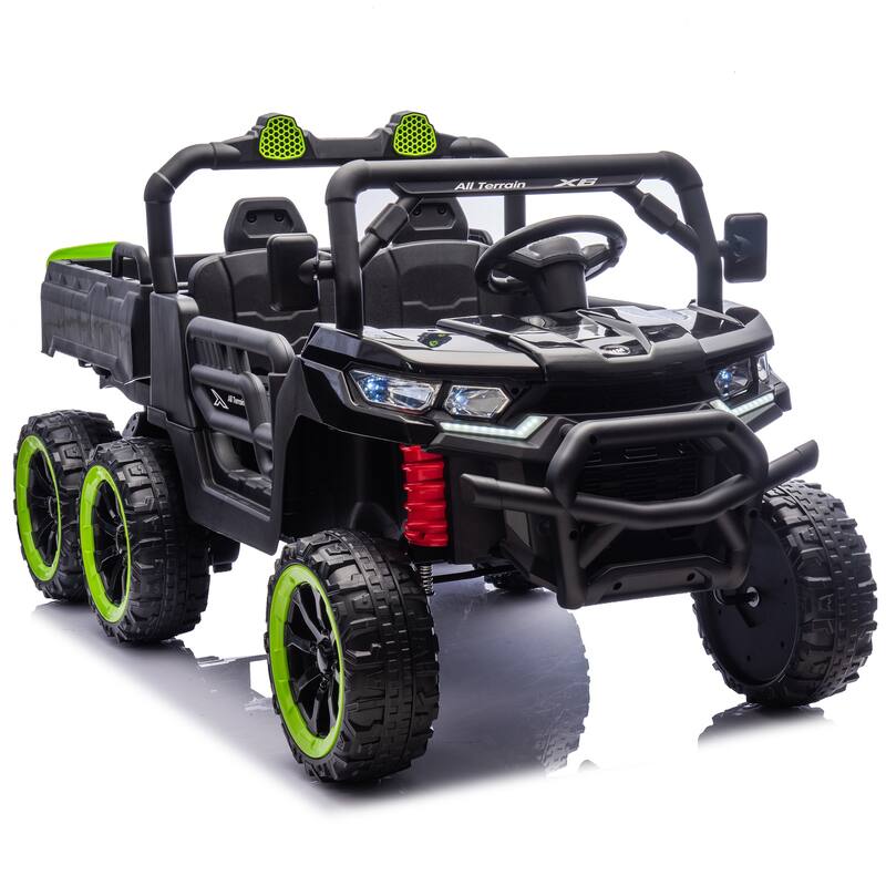 Black Electric Dump Truck Kids Truck Off-Road Toy Car Ride on Jeep