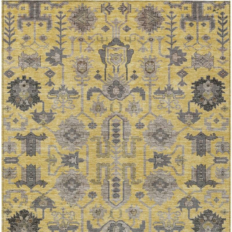 HomeRoots Oriental Traditional Rectangle Outdoor Rug