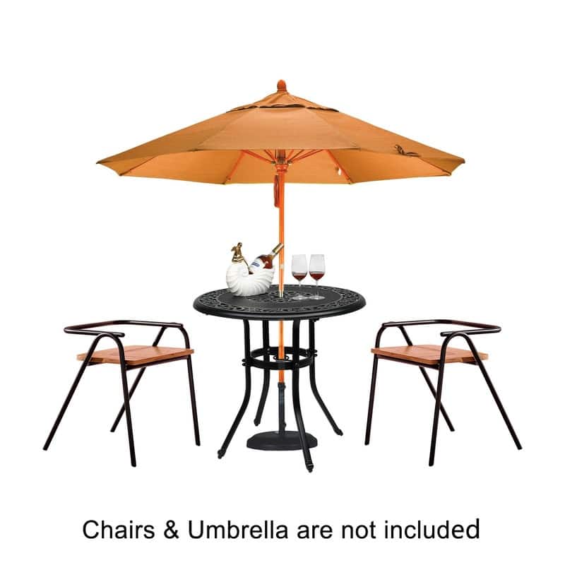 32*32*29" Outdoor Cast Aluminum Round Dining Table