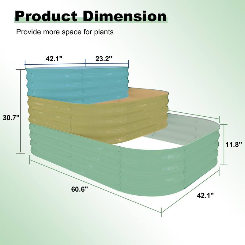 30" Deep Root Zone Raised Garden Bed, Family Gardening Kit