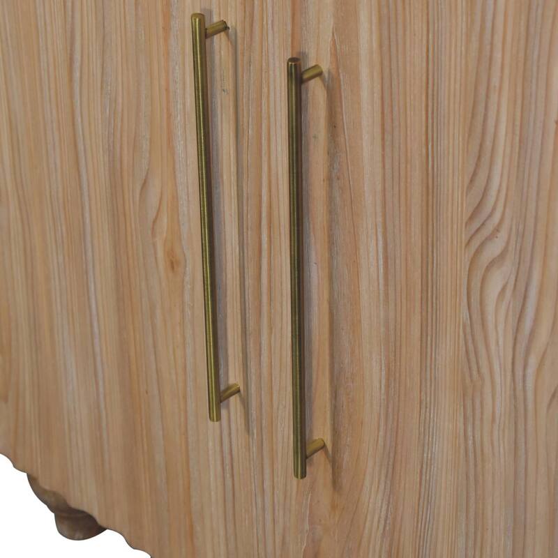 Artisan Furniture Solid Wood Sand grain Pine & Mango Sideboard, 2-Drawers, Beige - N/A