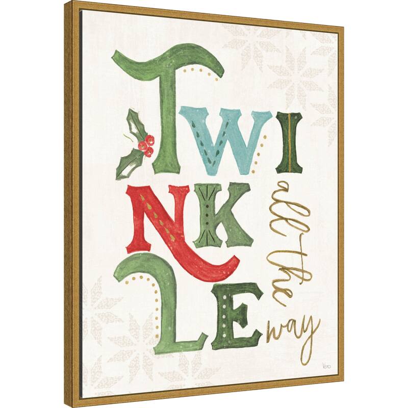 Elegant Holiday VII by Veronique Charron Framed Canvas Wall Art Print