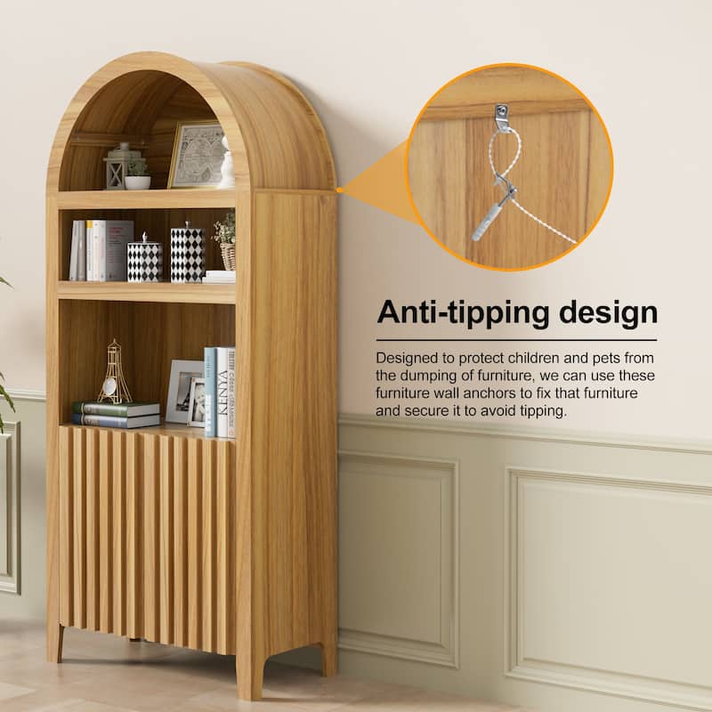 Arch Bookshelf Multi-Purpose Shelf for Living Room Kitchen