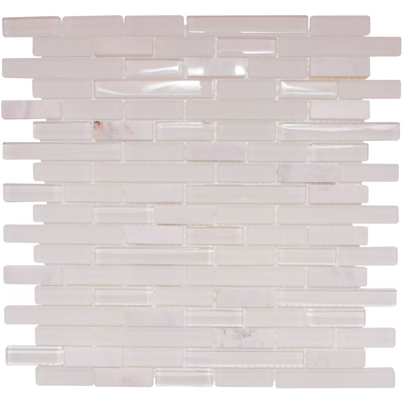 The Tile Life Victory Brick 1x2 Glass Backsplash Wall Tile