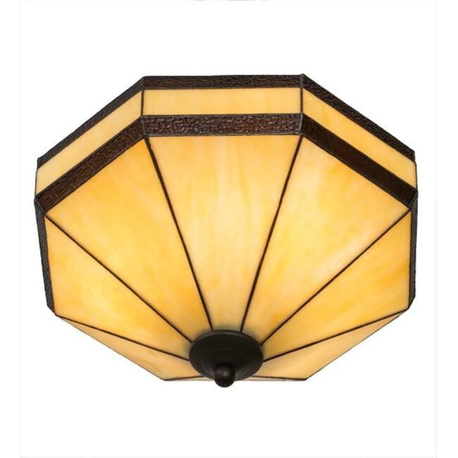 Meyda Tiffany 182677 Topridge 3 Light 14" Wide Semi-Flush Ceiling