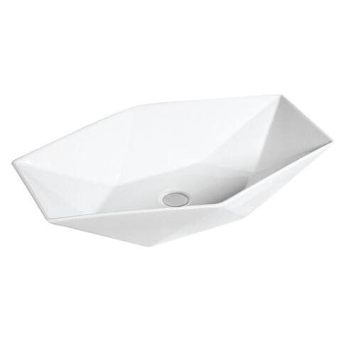 Karran Valera 25" Vitreous China Vessel Bathroom Sink in White