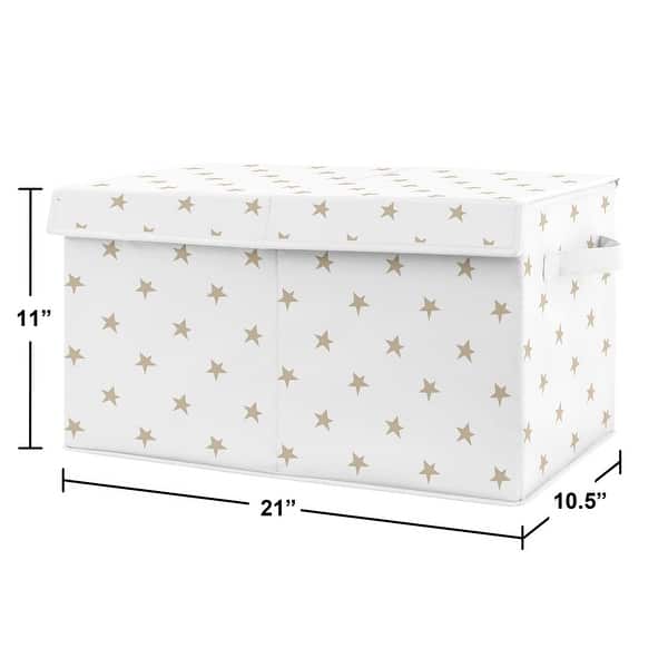 Gold and White Celestial Star Collection Girl Kids Fabric Toy Bin ...