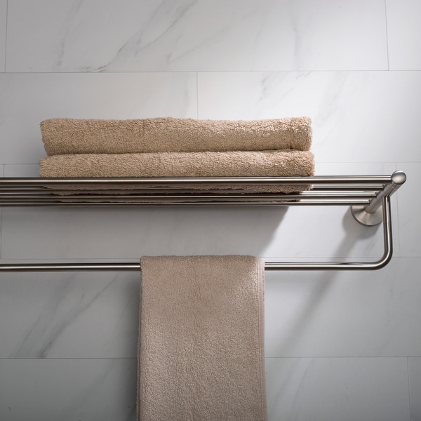 Chrome towel rack hotsell with shelf